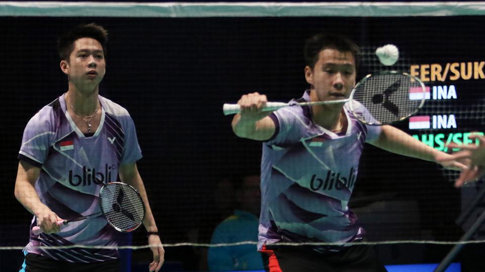 Kevin Sanjaya/Marcus Gideon, ganda putra Indonesia, pernah menderita kekalahan memilukan di laga final Chinese Taipei Open 2015.